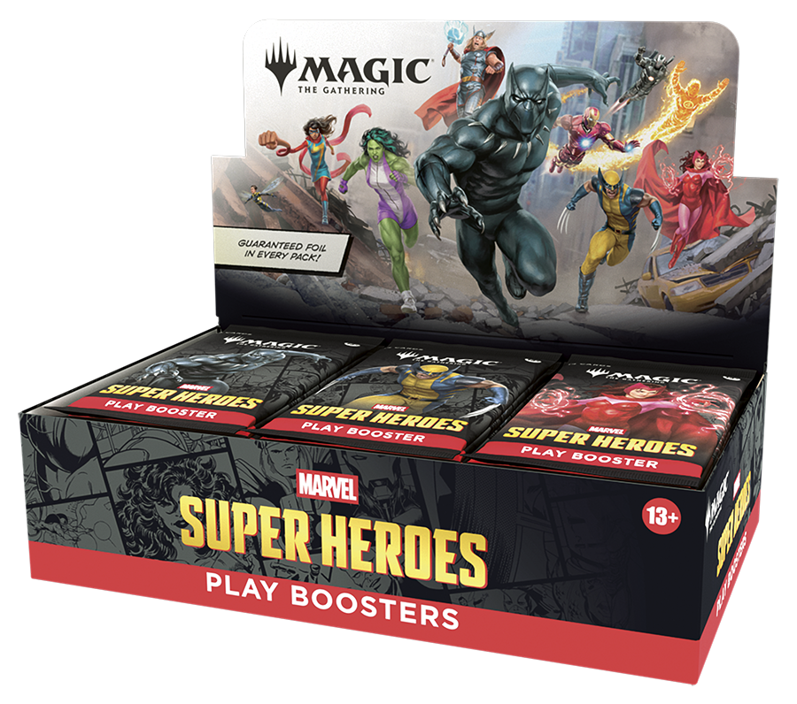 Magic: The Gathering: Marvel Super Heroes - Play Booster Display